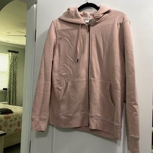 Old navy Size XL blush zip up fleece hoodie